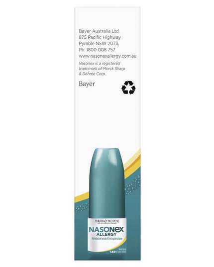 Nasonex Allergy Non-Drowsy 24 Hour Nasal Spray 140 Sprays