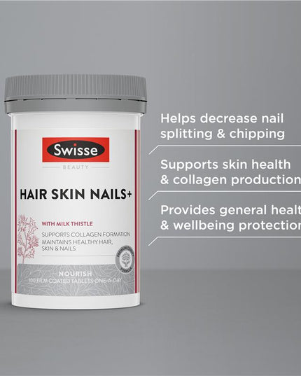 Swisse Beauty Hair Skin Nails+ 100 Tablets