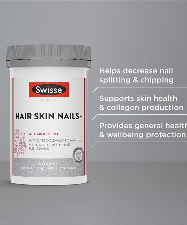 Swisse Beauty Hair Skin Nails+ 100 Tablets