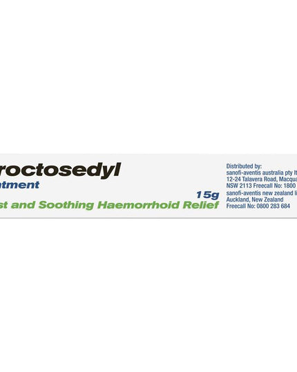 Proctosedyl Haemorrhoids Relief Ointment Cream 15g