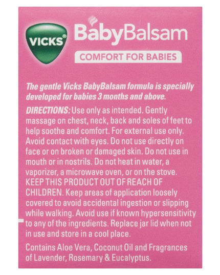 Vicks Vaporub Baby Balsam 100g