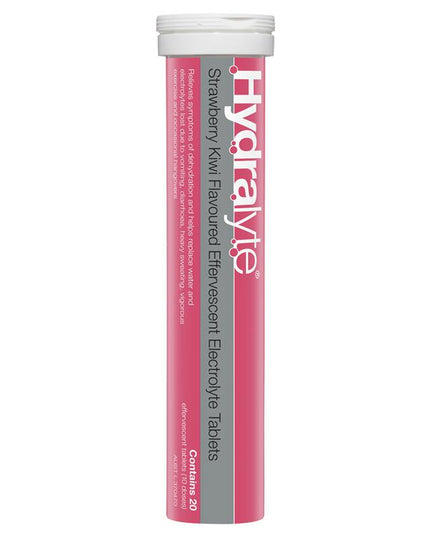 Hydralyte Electrolyte Effervescent Strawberry Kiwi 20 Tablets