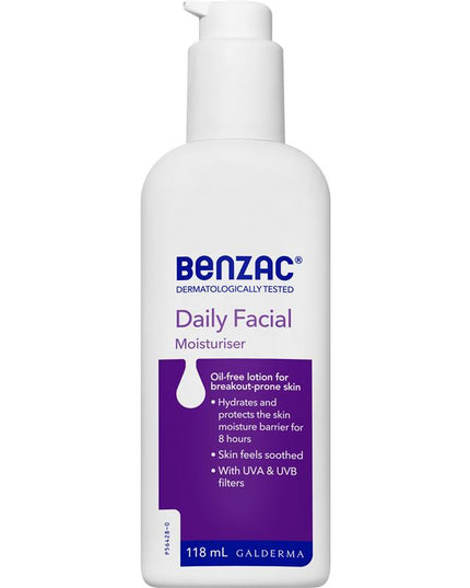 Benzac Daily Facial Moisturiser 118ml