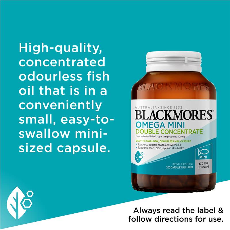 Blackmores Omega Mini Double Concentrate 200 Capsules