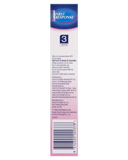 First Response Instream Pregnancy Test 3 Tests