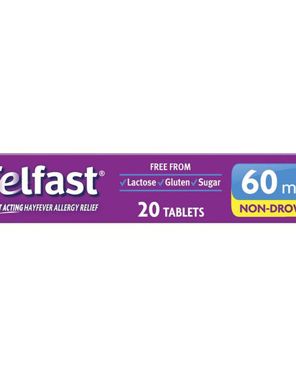 Telfast 60mg 20 Tablets