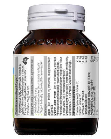 Blackmores Mega B Complex 75 Tablets