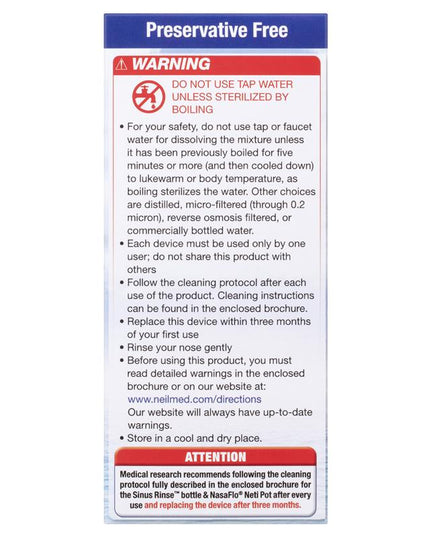 NeilMed Sinus Rinse 120 Sachets