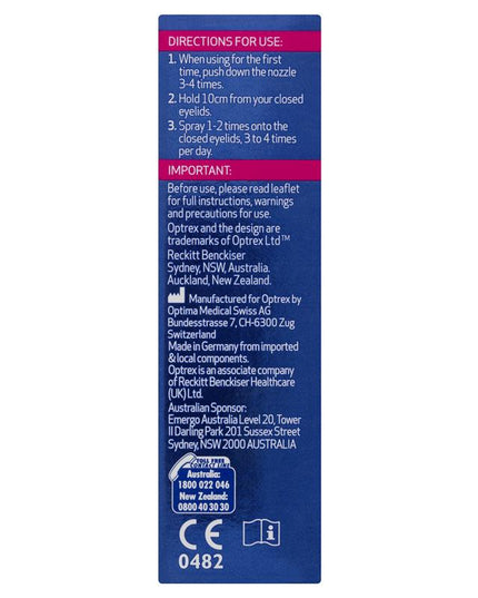 Optrex Advance Actimist Preservative Free Dry Eye Spray 10ml