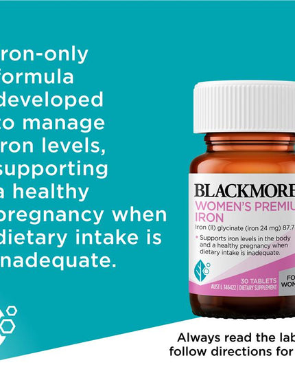 Blackmores Womens Premium Iron 30 Tablets