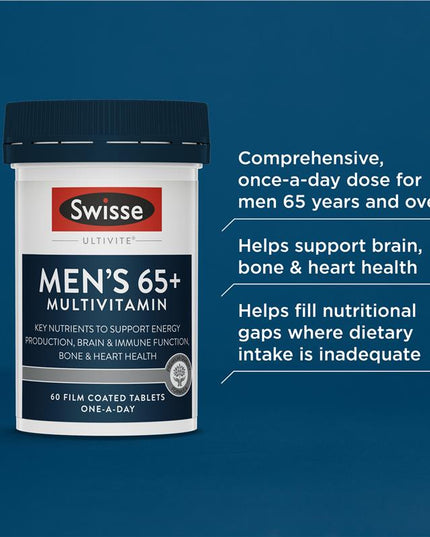 Swisse Mens Multivitamin 65+ 60 Tablets