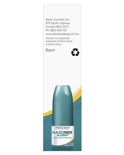 Nasonex Allergy Non-Drowsy 24 Hour Nasal Spray Twin Pack 2 x 140 Sprays