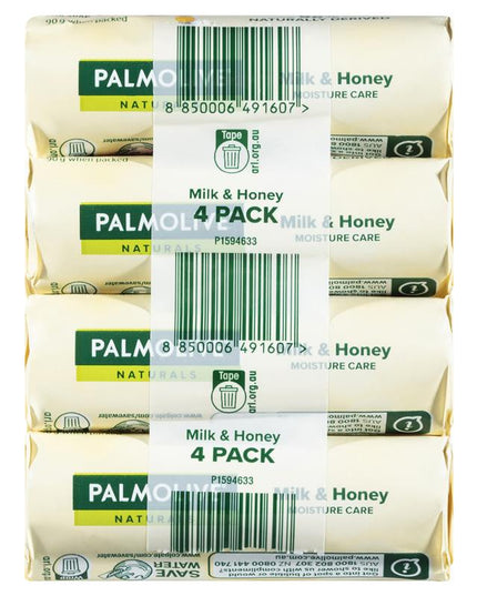 Palmolive Naturals Replenishing Bar Soap Milk & Honey 4 x 90g