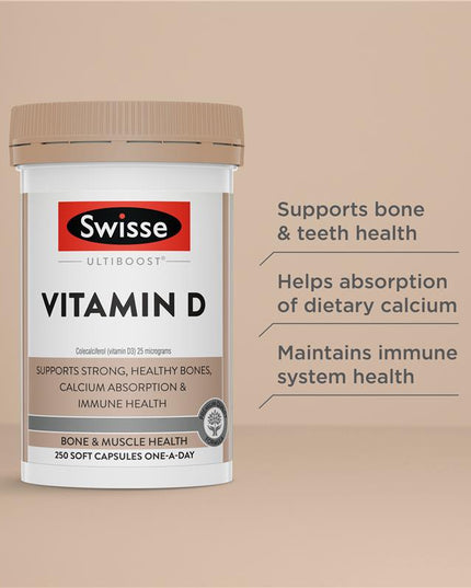 Swisse Vitamin D 250 Capsules