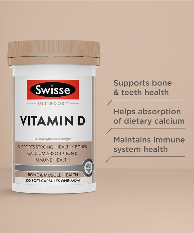 Swisse Vitamin D 250 Capsules