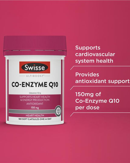 Swisse Ultiboost Co Enzyme Q10 150mg 180 Capsules