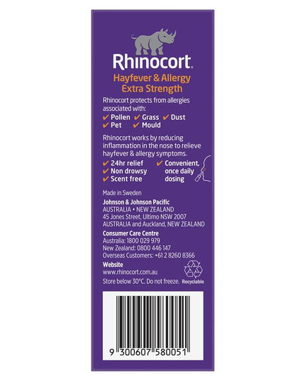 Rhinocort Extra Strength Hayfever & Allergy Nasal Spray 120 Sprays
