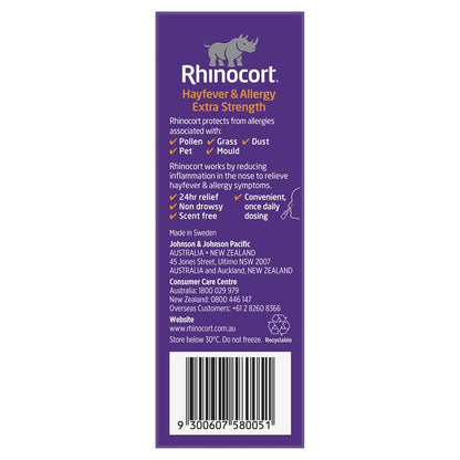 Rhinocort Extra Strength Hayfever & Allergy Nasal Spray 120 Sprays