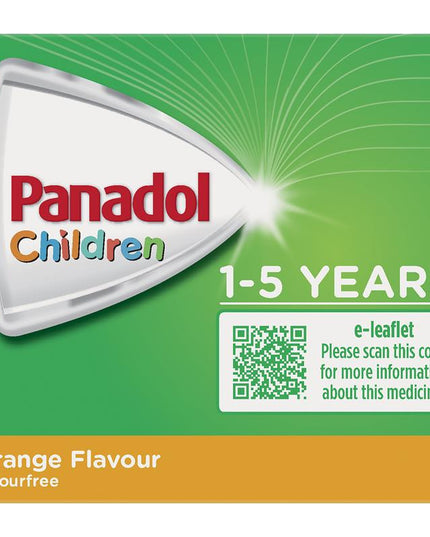 Panadol Children 1-5 Years Suspension Fever & Pain Relief Orange Flavour 200mL