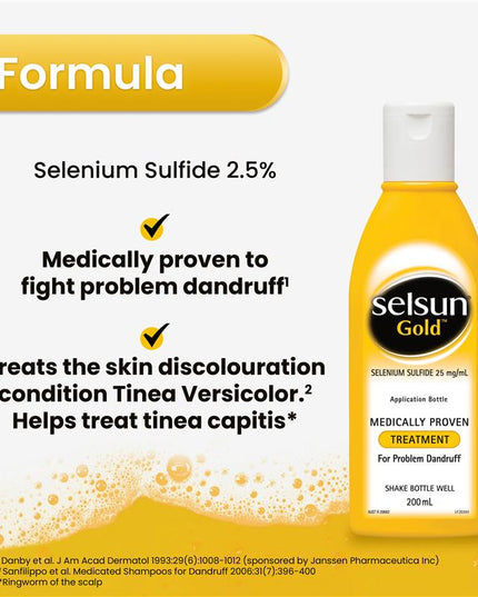 Selsun Gold Anti Dandruff Shampoo Treatment 200mL