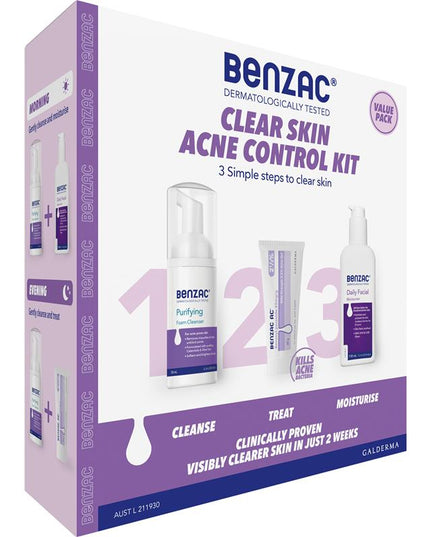 Benzac Acne Control 3 Step Acne Starter Kit