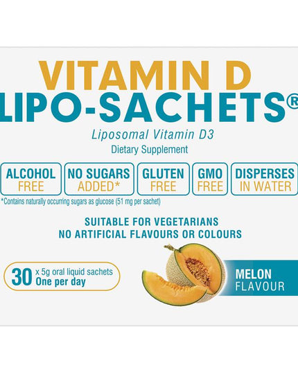 Lipo-Sachets Vitamin D Melon 5g 30 Sachets