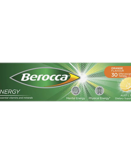 Berocca Energy Orange 30 Effervescent Tablets