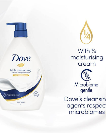 Dove Triple Moisturising Deeply Nourishing Body Wash 1 Litre