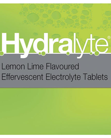 Hydralyte Effervescent Lemon Lime Electolyte Tablets 20 Pack
