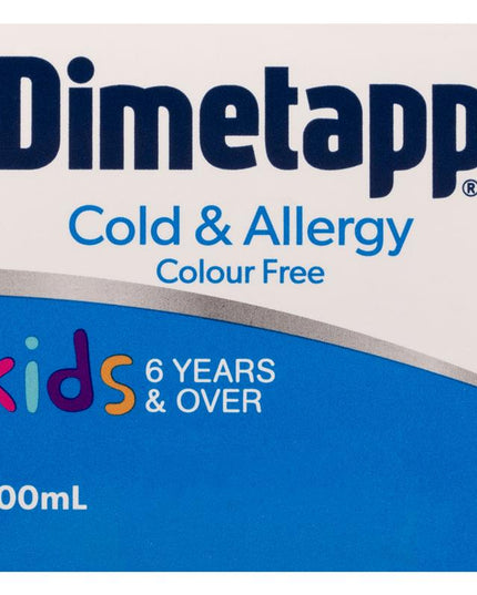 Dimetapp Cold and Allergy Colour Free 200mL