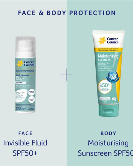 Cancer Council SPF 50+ Day Wear Face Fluid Matte Invisible 50ml