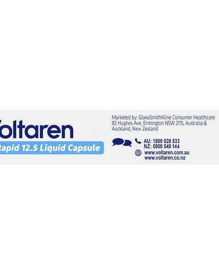 Voltaren Rapid 12.5mg Pain Relief Liquid Capsules 20