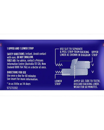 Oral B 3D White Luxe Advanced Seal 14 Teeth Whitening Treatments