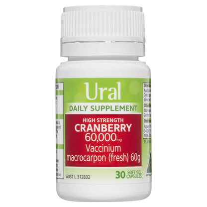 Ural High Strength Cranberry 60000mg 30 Capsules