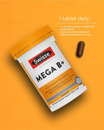 Swisse Ultiboost Mega B + 60 Tablets