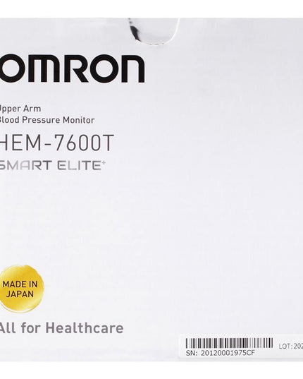 Omron Smart Elite HEM7600T Blood Pressure Monitor Bluetooth Tubeless