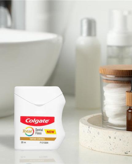 Colgate Total Tartar Control Durable Oral Care Dental Floss 25m