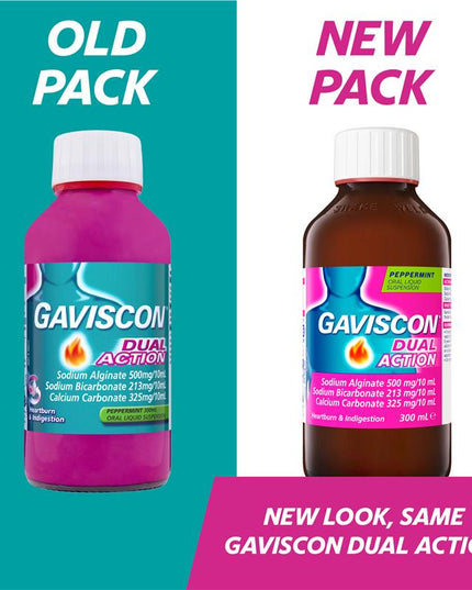 Gaviscon Dual Action Liquid Heartburn & Indigestion Relief 300ml