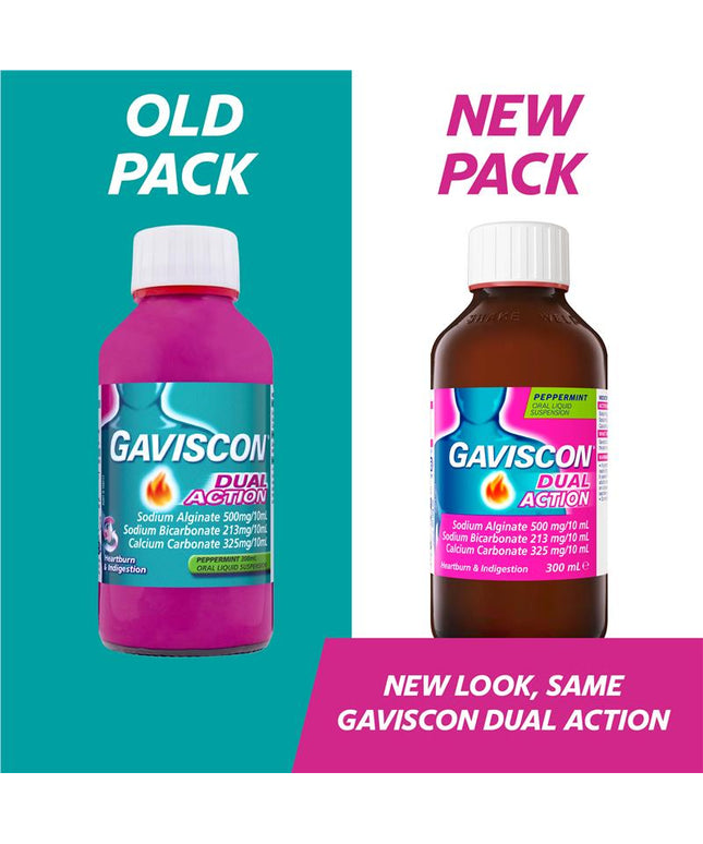Gaviscon Dual Action Liquid Heartburn & Indigestion Relief 300ml