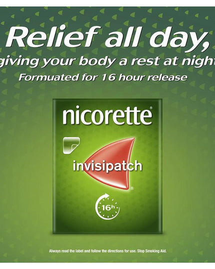 Nicorette Quit Smoking Nicotine 16 hour Invisipatch Step 1 25mg 7 Pack
