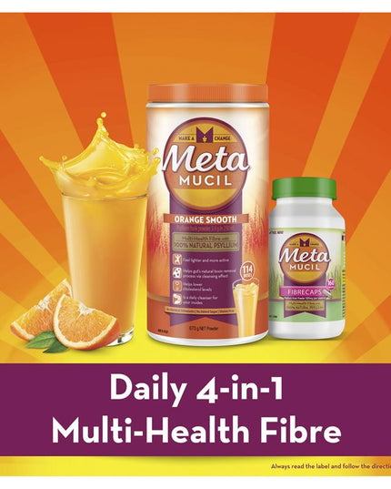 Metamucil Fibre Supplement Smooth Orange 72 Dose 425g