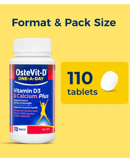 OsteVit-D Vitamin D3 & Calcium Plus One-A-Day 110 Tablets