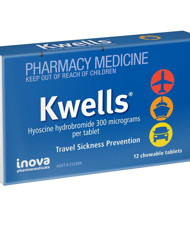 Kwells Travel Sickness 12 Chewable Tablets