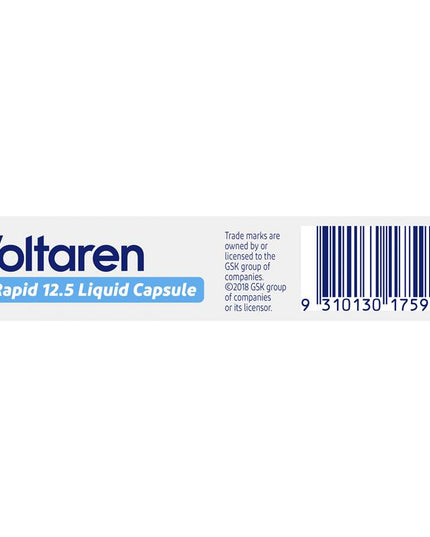 Voltaren Rapid 12.5mg Pain Relief Liquid Capsules 20