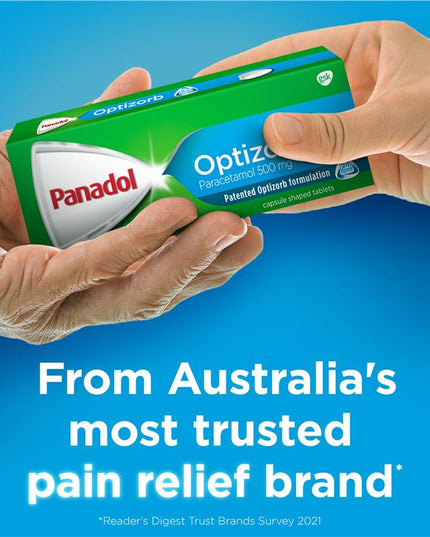 Panadol with Optizorb Paracetamol Pain Relief Tablets 500mg 50