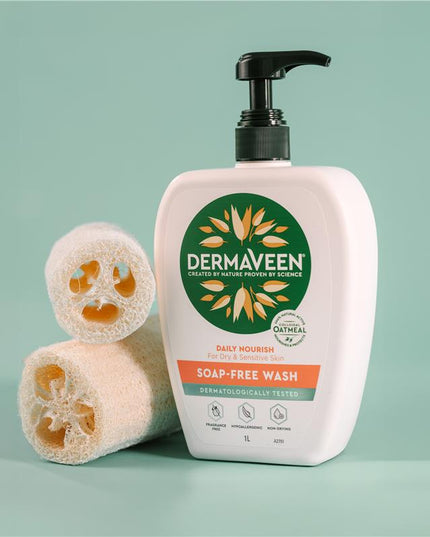 DermaVeen Daily Nourish Moisturising Lotion for Dry & Sensitive Skin 1L