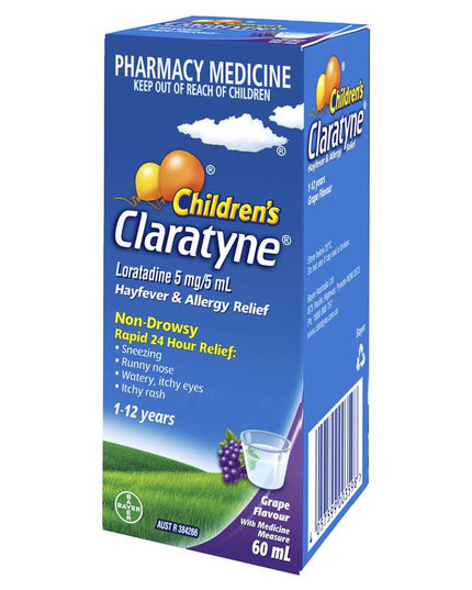 Claratyne Childrens Grape Syrup 60ml