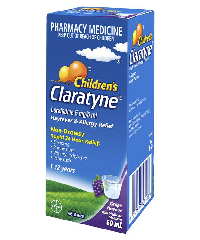Claratyne Childrens Grape Syrup 60ml