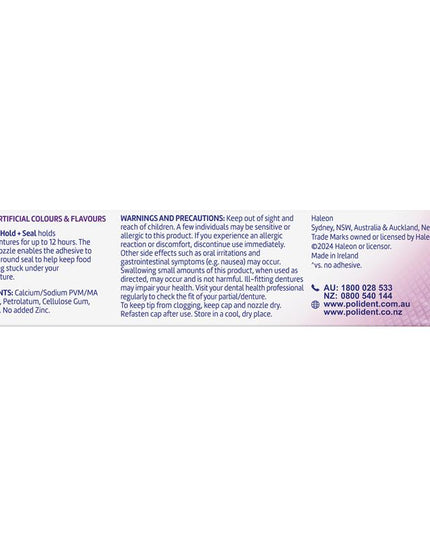 Polident MAX SEAL Denture Adhesive Cream 40g