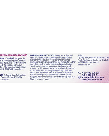 Polident Max Hold + Comfort Adhesive Cream 40g